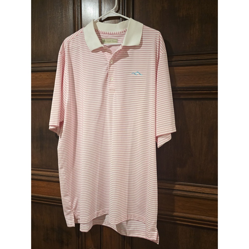 Donald Ross XL‎ Pink Striped Polo Shirt